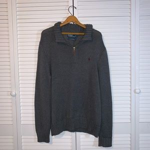 Polo by Ralph Lauren pull over gray knit sweater